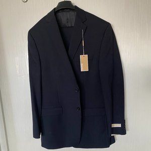 Mens 42R KORS Navy Blue / Gray Pinstripe Suit